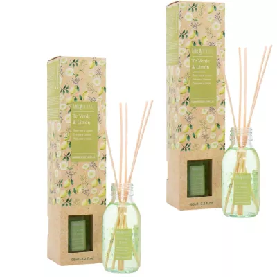 MIKAROMAS Patyczki zapachowe ZIELONA HERBATA I LIMONKA 95 ml, pakiet 2 opakowań