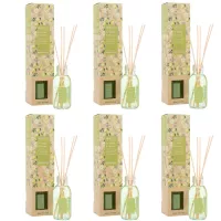 MIKAROMAS Patyczki zapachowe ZIELONA HERBATA I LIMONKA 95 ml, pakiet 6 opakowań