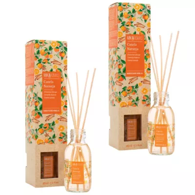 MIKAROMAS Patyczki zapachowe CYNAMON I POMARAŃCZA 95 ml, pakiet 2 opakowań