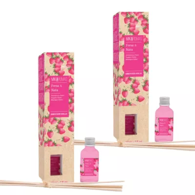 MIKAROMAS Patyczki zapachowe TRUSKAWKA ZE ŚMIETANĄ 30 ml, pakiet 2 opakowań