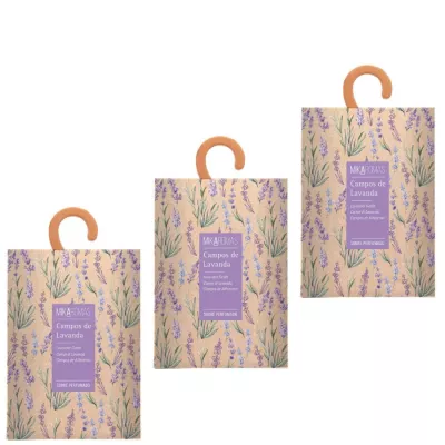 MIKAROMAS Saszetka zapachowa  do szaf i szuflad POLE LAWENDY 100 ml, pakiet 3 opakowań