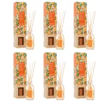 MIKAROMAS Patyczki zapachowe CYNAMON I POMARAŃCZA 95 ml, pakiet 6 opakowań