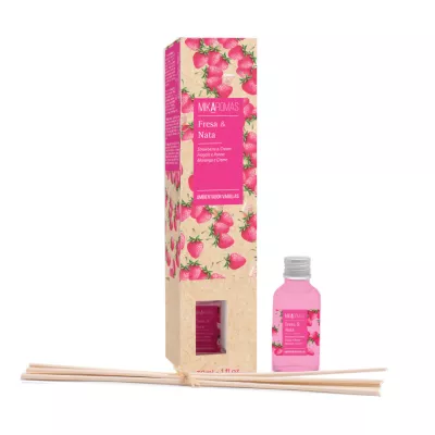 MIKAROMAS Patyczki zapachowe TRUSKAWKA ZE ŚMIETANĄ, 30 ml