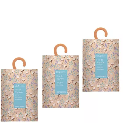 MIKAROMAS Saszetka zapachowa  do szaf i szuflad KWIAT BAWEŁNY 100 ml, pakiet 3 opakowań